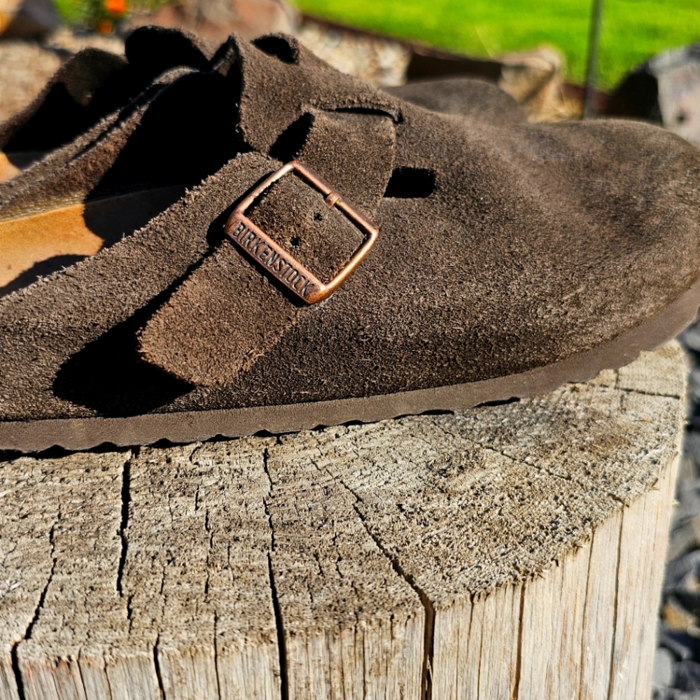 Birkenstock Boston Brown Suede Size 41